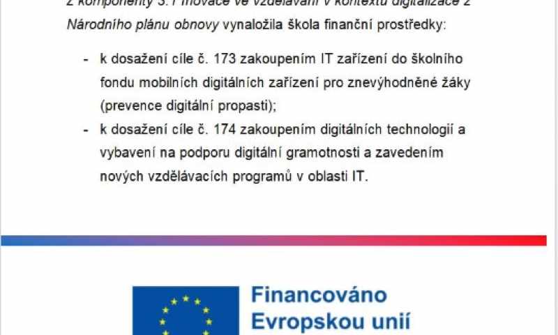 DIGITALIZACE DO ŠKOL